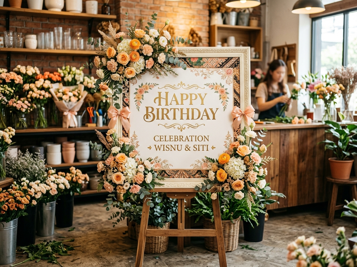 Papan Bunga Sweet Celebration - Happy Birthday